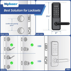 Keyless Fingerprint Smart Lock – Touchscreen, app control, voice assistant ready. Secure your door smartly!