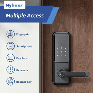 Keyless Fingerprint Smart Lock – Touchscreen, app control, voice assistant ready. Secure your door smartly!