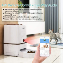 Smart Pet Feeder with Camera, App Control,6L Capacity,Alexa Compatible