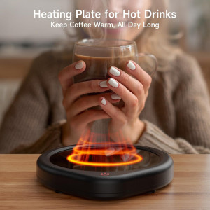 Smart Coffee Mug Warmer – Adjustable heat, auto shut-off, and always-hot drinks at home or office!