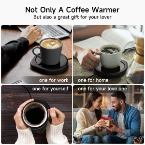 Smart Coffee Mug Warmer – Adjustable heat, auto shut-off, and always-hot drinks at home or office!