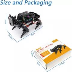 Smart Robot Dog Kit – With camera, sensors, app control & coding fun for STEM learning!