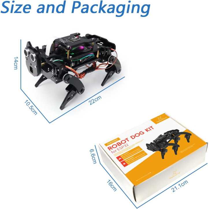 Kit Robot Chien Intelligent FREENOVE: Apprenez la Robotique en Samusant! Programmable, Caméra, et Contrôle App Kit Robot Chien Intelligent FREENOVE: Apprenez la Robotique en Samusant! Programmable, Caméra, et Contrôle App