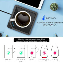 Smart Coffee Mug & Candle Warmer Auto Shut Off USB Charging