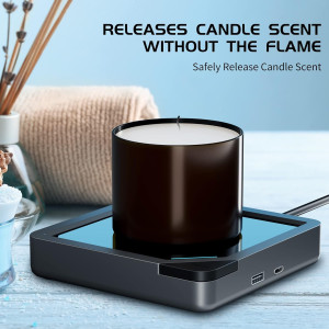 Smart Coffee & Candle Warmer — USB powered, auto shut-off, keeps drinks hot & wax melted safely!