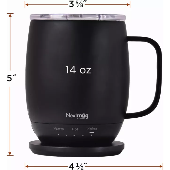 Nextmug: Tasse Auto-Chauffante 14oz - Café & Thé Parfaits, 3 Températures, Livraison GRATUITE!