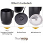 Nextmug: Self-Heating Coffee Mug - Keeps Your Drink Perfectly Hot for Hours! (14oz)