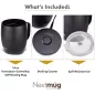 Nextmug: Tasse Auto-Chauffante 14oz - Café & Thé Parfaits, 3 Températures, Livraison GRATUITE!