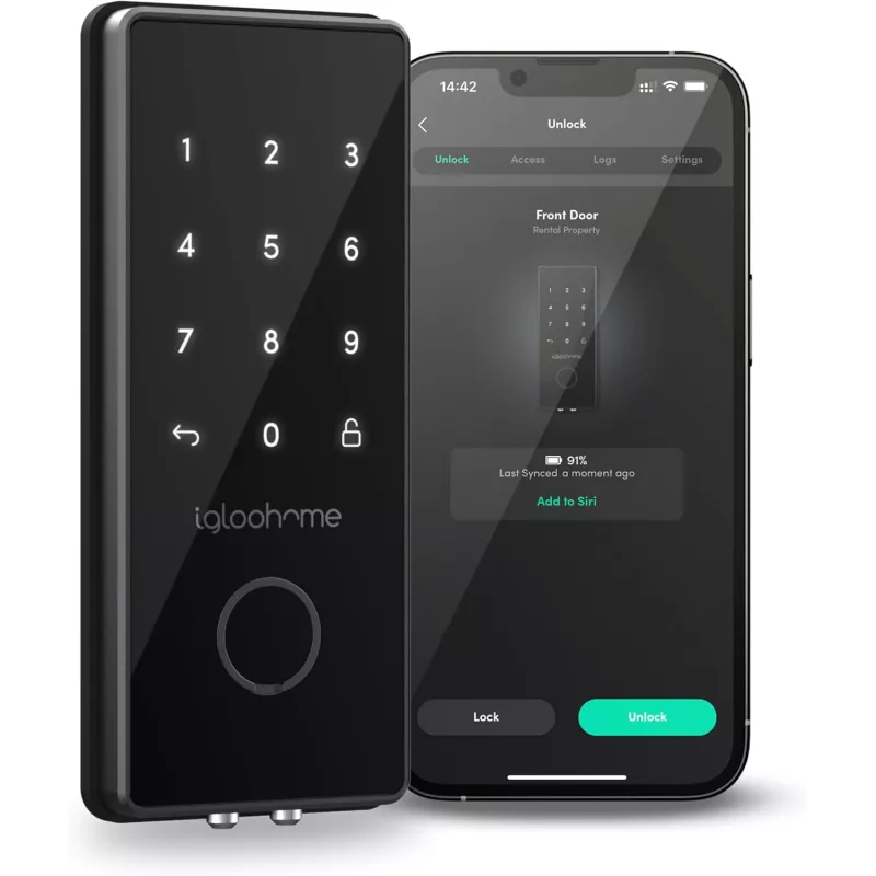 Keyless Smart Lock — Secure Bluetooth & PIN access, easy to use, works offline!