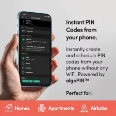 Keyless Smart Lock — Secure Bluetooth & PIN access, easy to use, works offline!