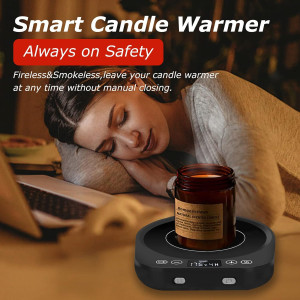 Electric Mug & Candle Warmer — 9 heat settings, auto shut-off, and timer for safe, cozy warmth!