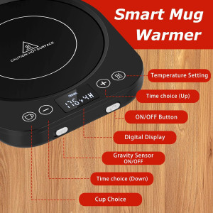 Electric Mug & Candle Warmer — 9 heat settings, auto shut-off, and timer for safe, cozy warmth!