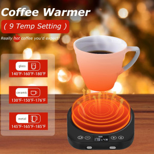 Electric Mug & Candle Warmer — 9 heat settings, auto shut-off, and timer for safe, cozy warmth!