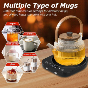 Electric Mug & Candle Warmer — 9 heat settings, auto shut-off, and timer for safe, cozy warmth!