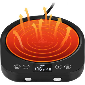 Electric Mug & Candle Warmer — 9 heat settings, auto shut-off, and timer for safe, cozy warmth!