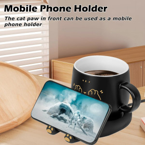 Keep Coffee Warm — Mug Warmer & Cute Cat Mug Set with 3 temps & auto shut-off!