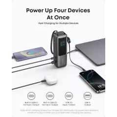 Anker 25,000mAh Power Bank — 100W fast charging with built-in cables for all your devices!
