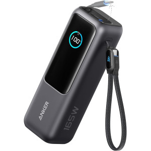 Anker 25,000mAh Power Bank — 100W fast charging with built-in cables for all your devices!