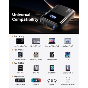 INIU 100W Power Bank — Compact 25,000mAh fast charger for iPhone, MacBook, and more on the go!