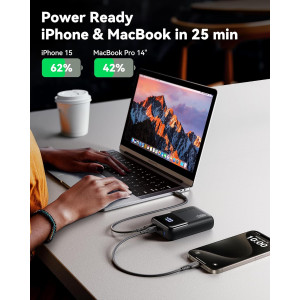 INIU 100W Power Bank — Compact 25,000mAh fast charger for iPhone, MacBook, and more on the go!