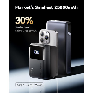 INIU 100W Power Bank — Compact 25,000mAh fast charger for iPhone, MacBook, and more on the go!