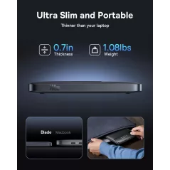 Baseus 100W Power Bank — Ultra-slim 20,000mAh fast charger with 4 ports for all your devices!