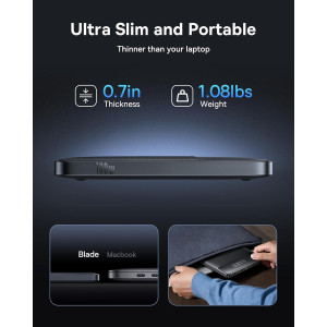 Baseus 100W Power Bank — Ultra-slim 20,000mAh fast charger with 4 ports for all your devices!