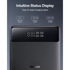 Baseus 100W Power Bank — Ultra-slim 20,000mAh fast charger with 4 ports for all your devices!