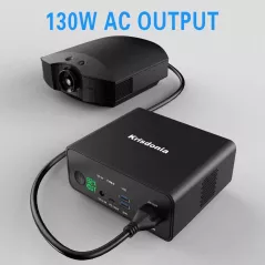 Krisdonia 130W Power Bank — 40,000mAh with AC outlet & 100W USB-C for fast laptop & phone charging!