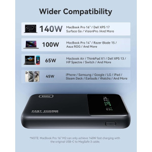 140W Fast Charging Power Bank — 25,000mAh compact USB-C charger for laptops, phones & travel!