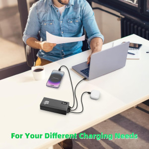50,000mAh Power Bank — 65W fast charging via USB-C for MacBook, iPhone, Dell & more!
