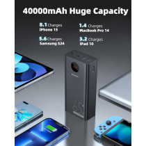 Power Bank 40000mAh 65W USB-C Fast Charging for Laptops & Phones