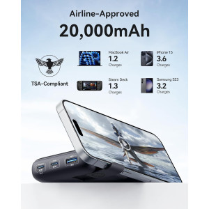 INIU 65W Power Bank — 20,000mAh fast charger for laptops, MacBook, Steam Deck, iPad, iPhone & Samsung!