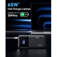 INIU Power Bank 65W – 20 000mAh Charge Rapide pour PC