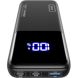 INIU 65W Power Bank — 20,000mAh fast charger for laptops, MacBook, Steam Deck, iPad, iPhone & Samsung!