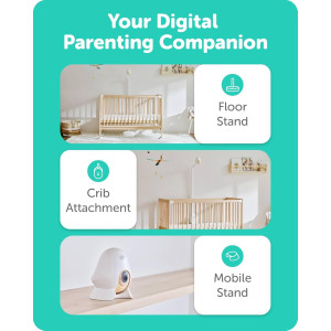 Cubo Ai Sleep Safety Bundle — Smart baby monitor with sleep sensor, HD night vision, AI alerts & analytics!