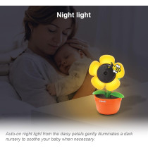 VTech RM9751 Yellow Daisy Baby Camera: HD, Night Vision & Two-Way Talk