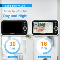 HelloBaby No WiFi Baby Monitor:30-Hour Battery,5 Screen & Night Vision