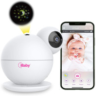 Smart Baby Monitor 2K Cry Alerts, 2-Way Talk, Moonlight Projector