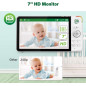 LeapFrog 7 HD Baby Monitor: 360° View, Color Night Vision, & Two-Way Talk