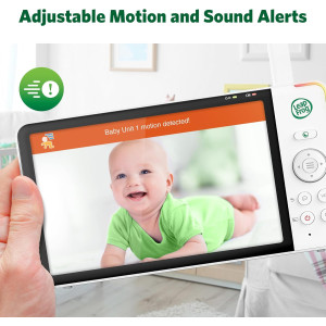 LeapFrog 7" HD Baby Monitor — 360° camera, color night vision, 8x zoom, 2-way talk, night light & temp sensor!