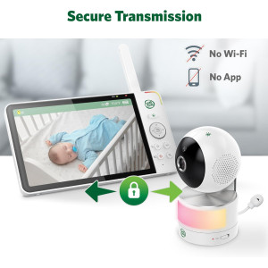 LeapFrog 7" HD Baby Monitor — 360° camera, color night vision, 8x zoom, 2-way talk, night light & temp sensor!