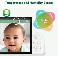 LeapFrog 7" HD Baby Monitor — 360° camera, color night vision, 8x zoom, 2-way talk, night light & temp sensor!