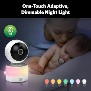 LeapFrog 7" HD Baby Monitor — 360° camera, color night vision, 8x zoom, 2-way talk, night light & temp sensor!