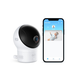 Wi-Fi Baby Monitor — 2K night vision, noise & temp detection, secure data, remote access & easy setup!