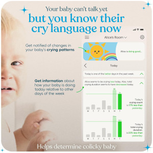 Smart WiFi Baby Monitor — Sleep tracking, cry & cough detection, night vision, 2-way talk, pan & tilt camera!