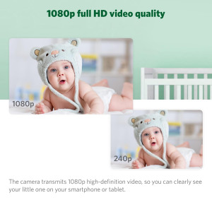 LeapFrog Scout LF2911 — 1080p HD baby monitor with WiFi remote, 360° view, 2-way talk, night vision & lullabies!