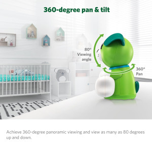LeapFrog Scout LF2911 — 1080p HD baby monitor with WiFi remote, 360° view, 2-way talk, night vision & lullabies!