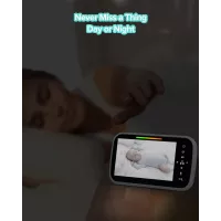 Babyphone Vidéo 5 UKSUP: Vision Nocturne, Communication Bidirectionnelle, Longue Autonomie & Berceuses!
