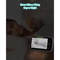 Babyphone Vidéo 5 UKSUP: Vision Nocturne, Communication Bidirectionnelle, Longue Autonomie & Berceuses!